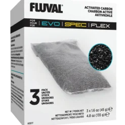 Aktivt Kul 3 stk i pakning til SPEC 3 og Fluval FLEX 34L eller 57L