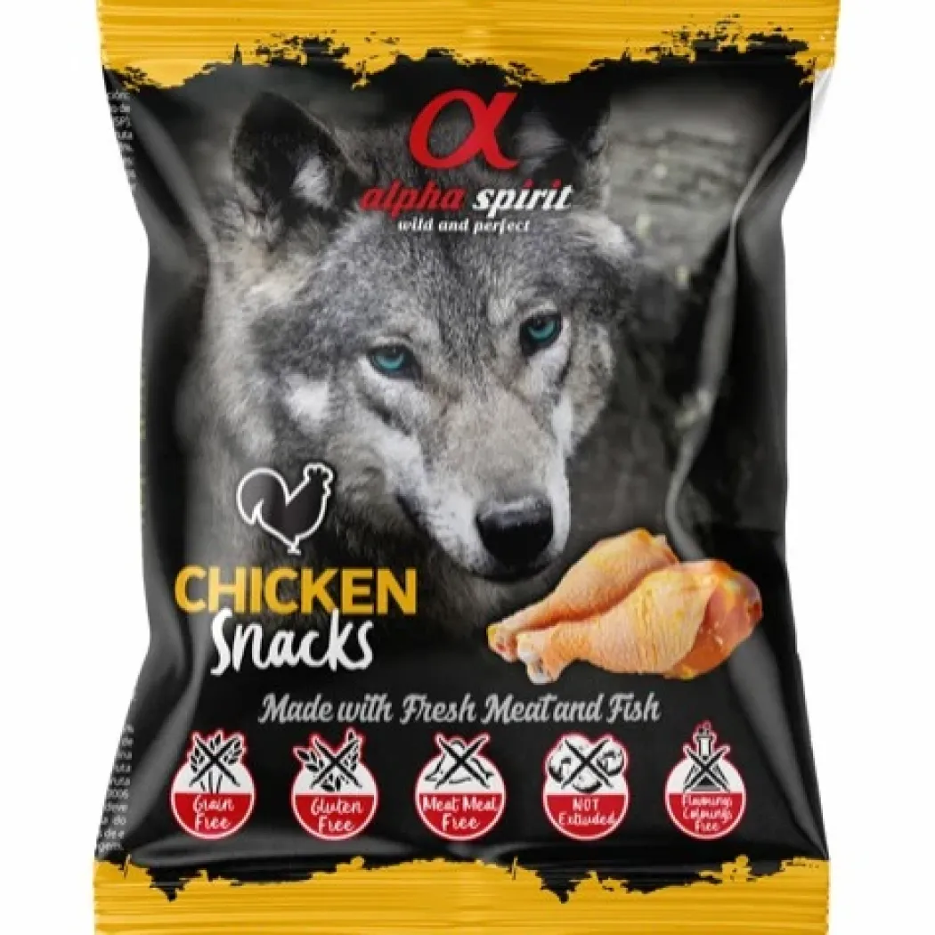 Alpha Spirit Chicken Snack kylling 60 g - naturlige bløde godbidder