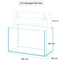 AquaEl Akvarie og Lampe Ultra Scape 60 Snow