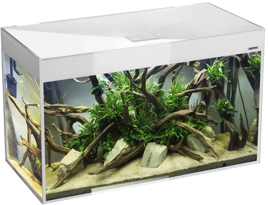 AquaEl Glossy akvarie i Hvid 150 cm 405 Liter