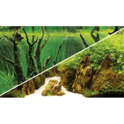 Baggrund til akvarium Canyon og Woodland (30 cm høj) 60 cm