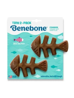 Benebone Fishbone Mini 2-pak - tyggeben med laksesmag