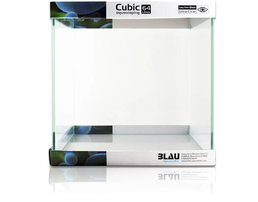 Blau Cubic Experience 40 Aquascaping akvarium 64 Liter 40x40x40 cm