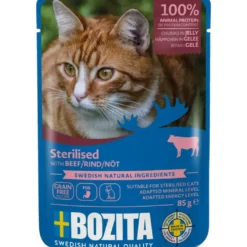 Bozita Kattefoder pose 85g Steriliseret bøf gele