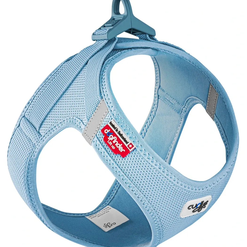Curli Vest hundesele Clasp Air Mesh Skyblue 3XS bryst 27-30 cm - let og sikker komfort