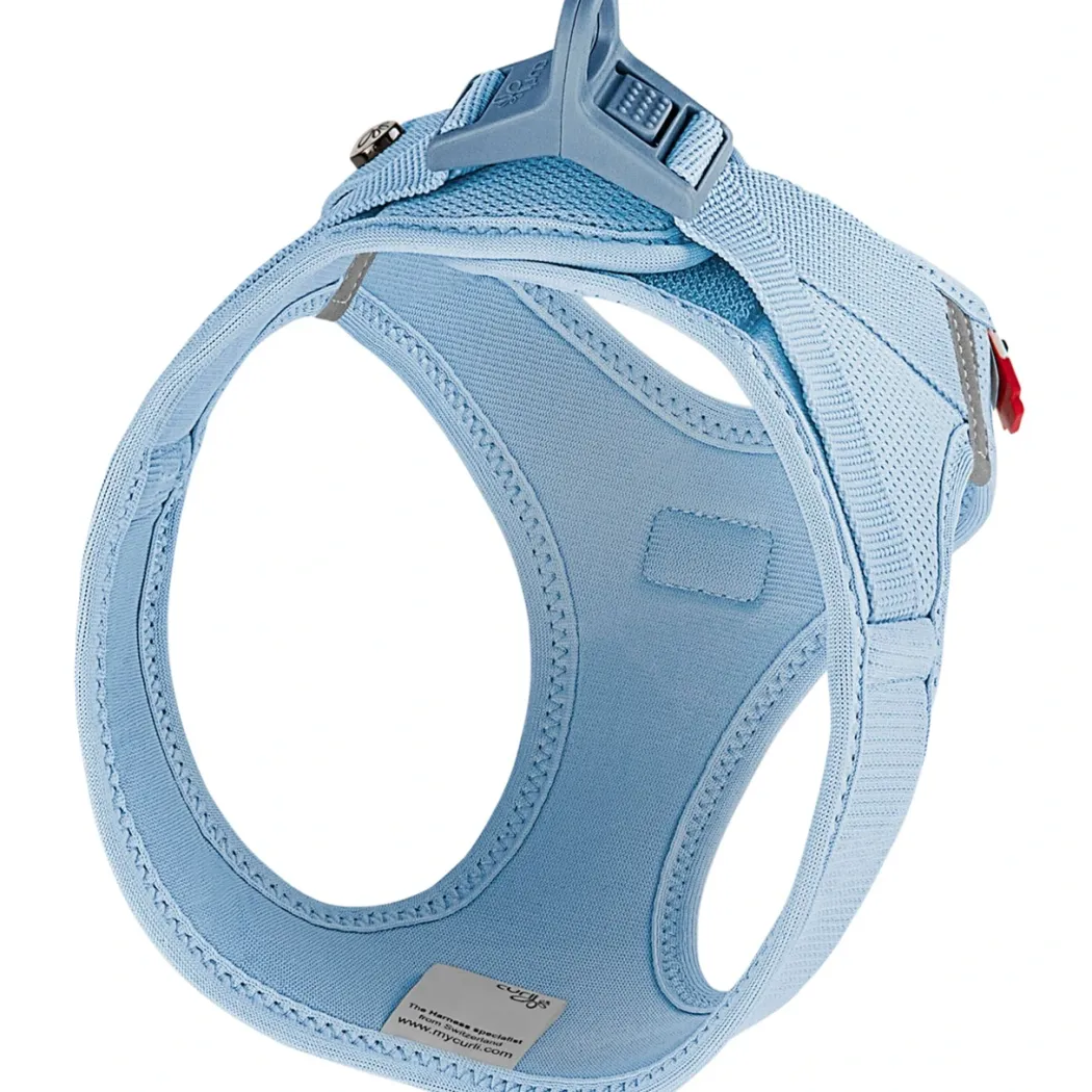 Curli Vest Hundesele Clasp Air Mesh XL Skyblue - let og sikker sele til store hunde