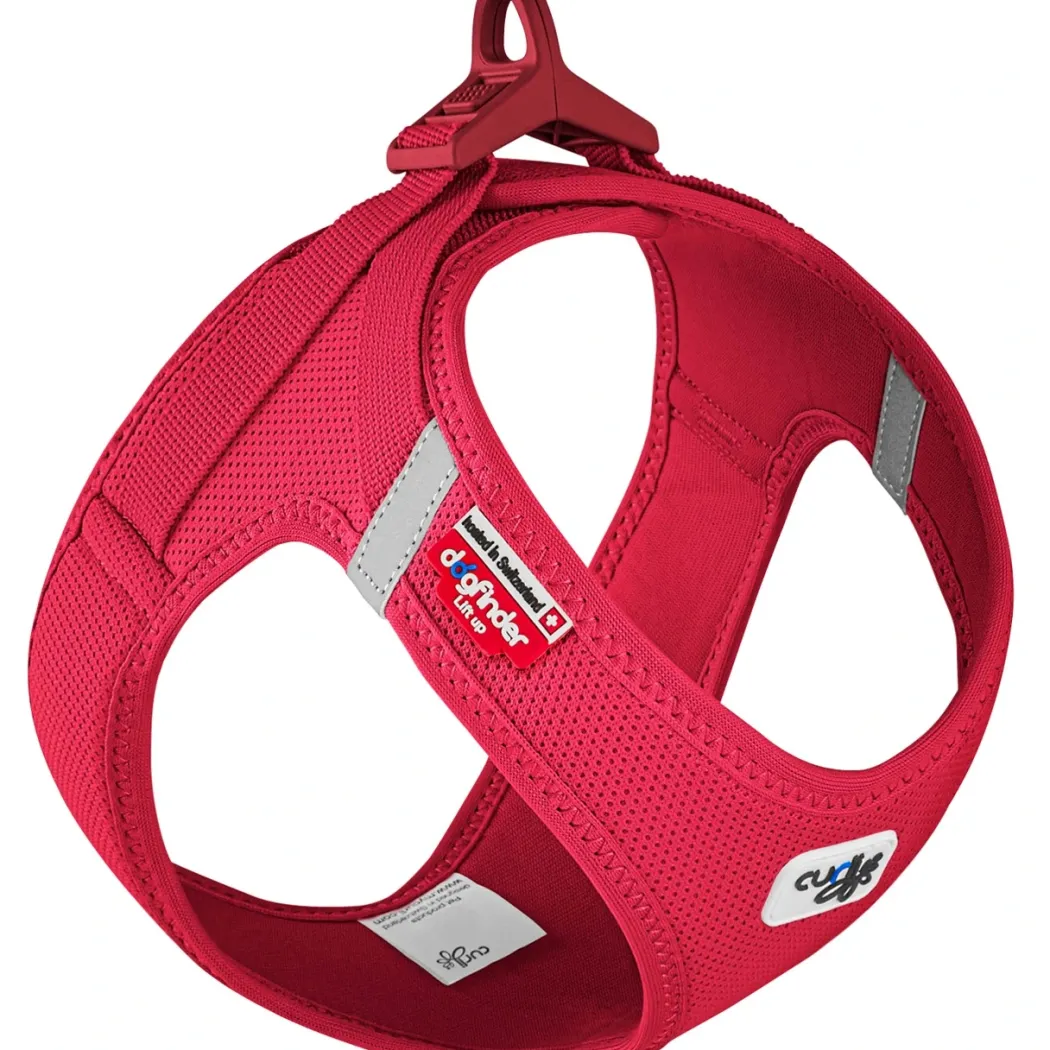 Curli Vest Hundesele Clasp Air Mesh 3XS Rød - let og ergonomisk sele til meget små hunde