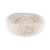 Cushion Krems fluffy rund hundeseng small hvid