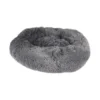 Cushion Krems fluffy rund hundeseng small grå