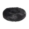 Cushion Krems fluffy rund hundeseng small sort