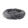 Cushion Krems fluffy rund hundeseng medium grå