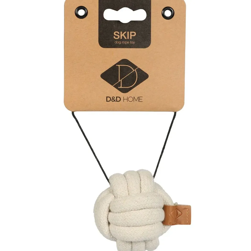 D&D Home Skip Ball S 9,5 cm Natur Knudereb 12 mm - hundelegetøj