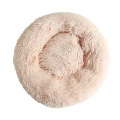 Donut Cozy Hundeseng Laksefarvet 50 cm - blød seng til små hunde