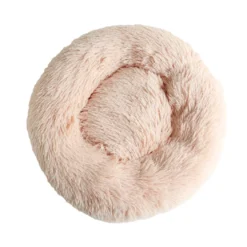 Donut Cozy Hundeseng Laksefarvet 60 cm - blød seng til mellemstore hunde