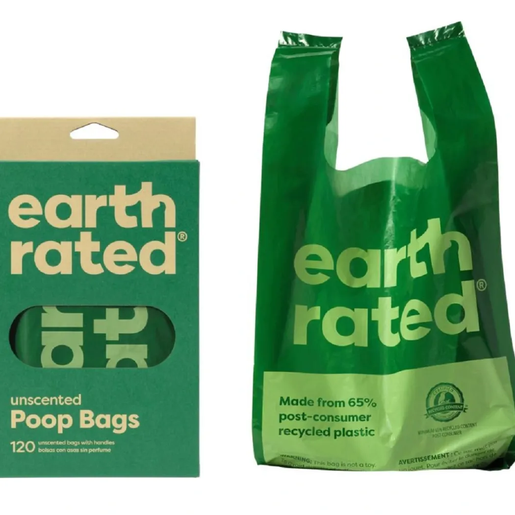 Earth Rated Øko hømhømposer med håndtag 120 stk