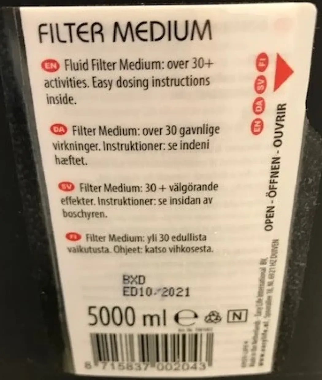 Easy Life Filter Medium Akvariestarter 5000 ml