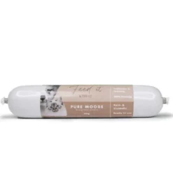 Feedit & Treat Pure Moose foderpølse - 92% elgkød naturlig fuldfoderpølse 400 g