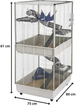 Ferplast Furet Tower Fritte gnaverbur (75 x 80 x 161 cm)