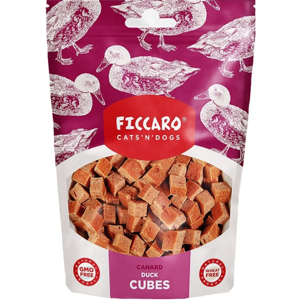 FICCARO Hundesnack And Cubes - lækre andeterninger til hunde 100 g