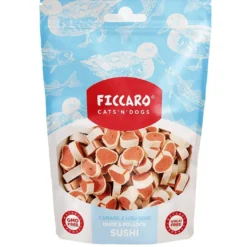 FICCARO Hundesnack And & Sej Sushi - and og sej i sushi-stykker 100 g