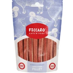 FICCARO Hundesnack Lam & And Fillet - lam og and i fileter 100 g
