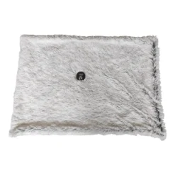 Fluffy hundetæppe 100x70 cm frossen hvid til hund - blødt og skridsikkert underlag