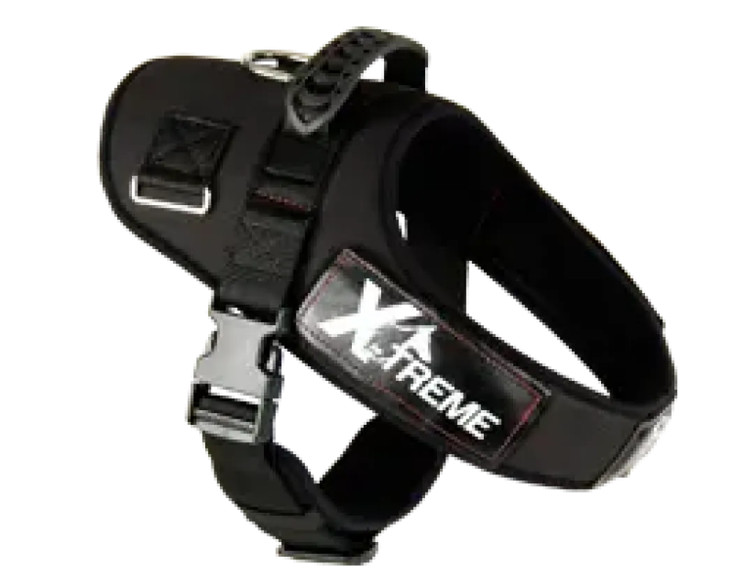 FOP X-treme Hundesele Large Sort - 65-90 cm stærk og komfortabel sele