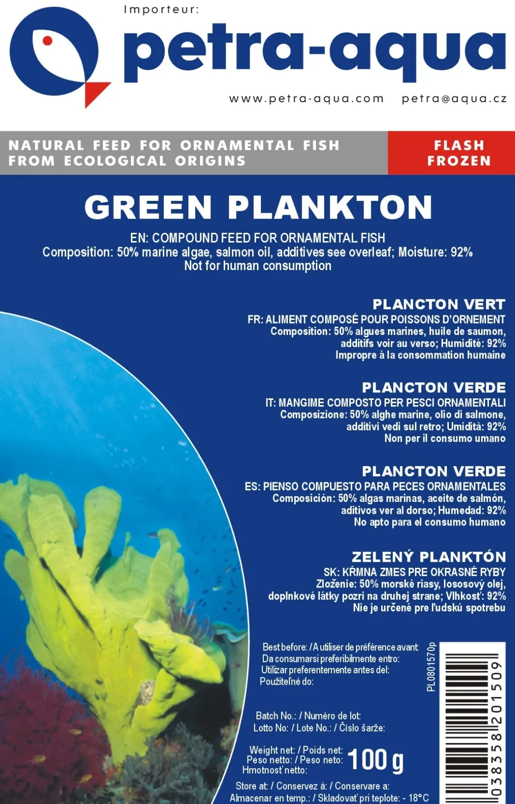 Frostfoder Grøn Plankton 100 gram