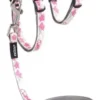 Glowcat Kattesele og Linesæt 8 mm Pink Sommerfugl