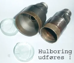 Hulboring i glas 43 mm hul (Max. 19 mm glas)