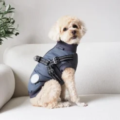 Hundejakke Thor med indbygget sele koksgrå L