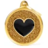 Hundetegn My Family Shine cirkel med hjerte stor guld