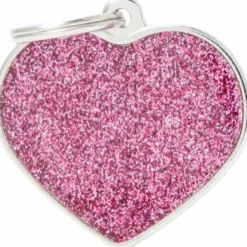 Hundetegn My family Shine Hjerte Pink Stor