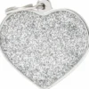 Hundetegn My family Shine Hjerte Blankt Metal Stor