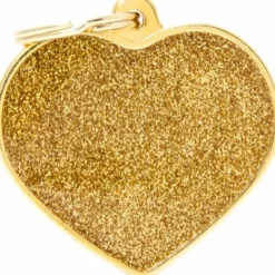 Hundetegn My family Shine Hjerte Guld stor