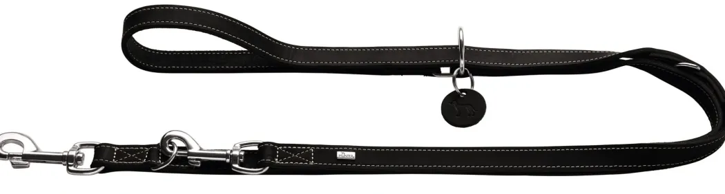 Hunter Aalborg læderline 20 mm Sort Førerline
