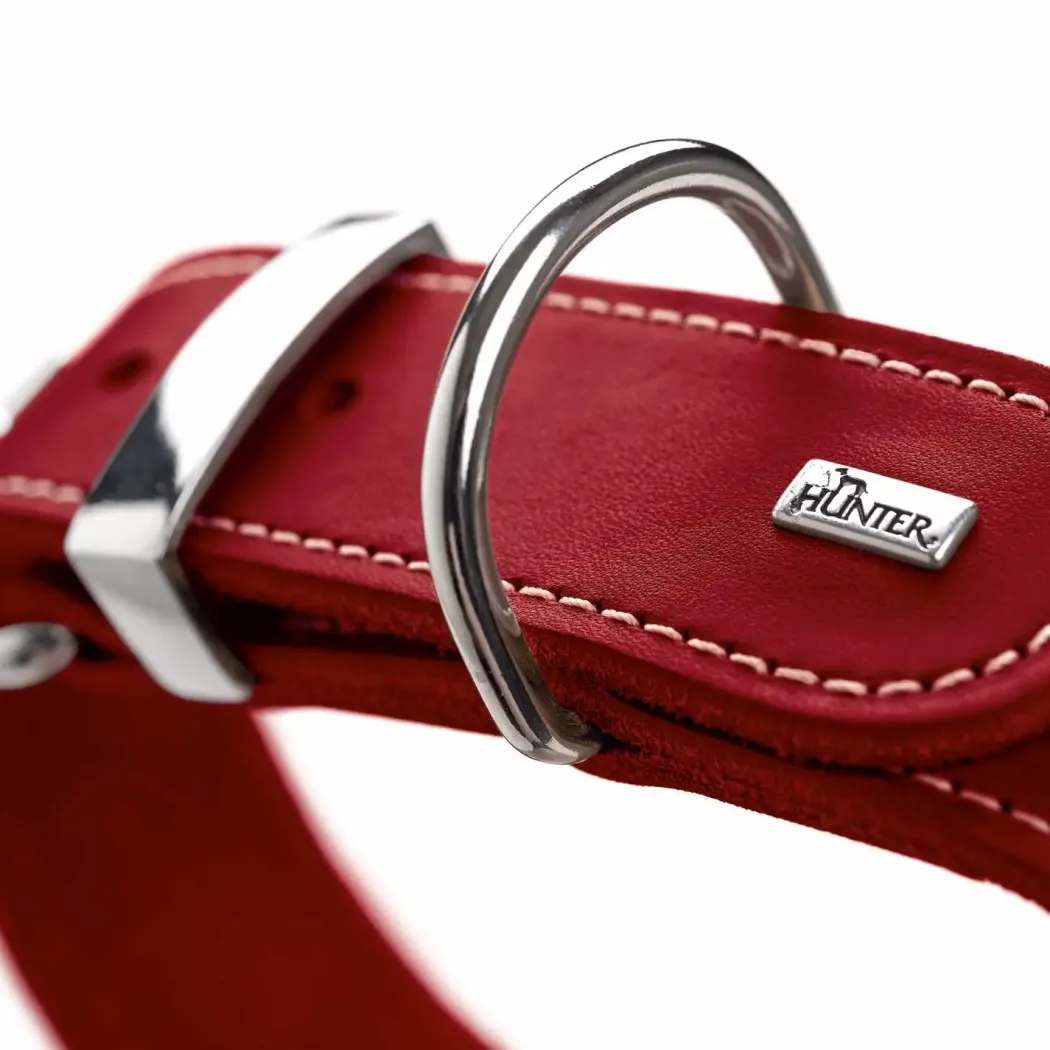 Hunter Aalborg Special Hundehalsbånd Rød 45 - 30-38 cm