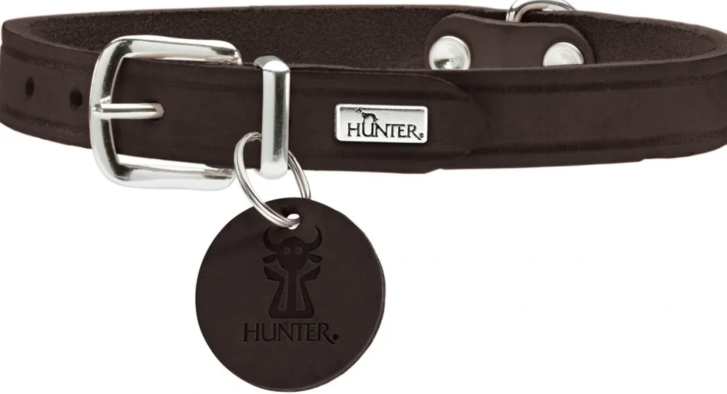 Hunter Aalborg Sport Mørkebrun 60 hundehalsbånd - 45-55 cm