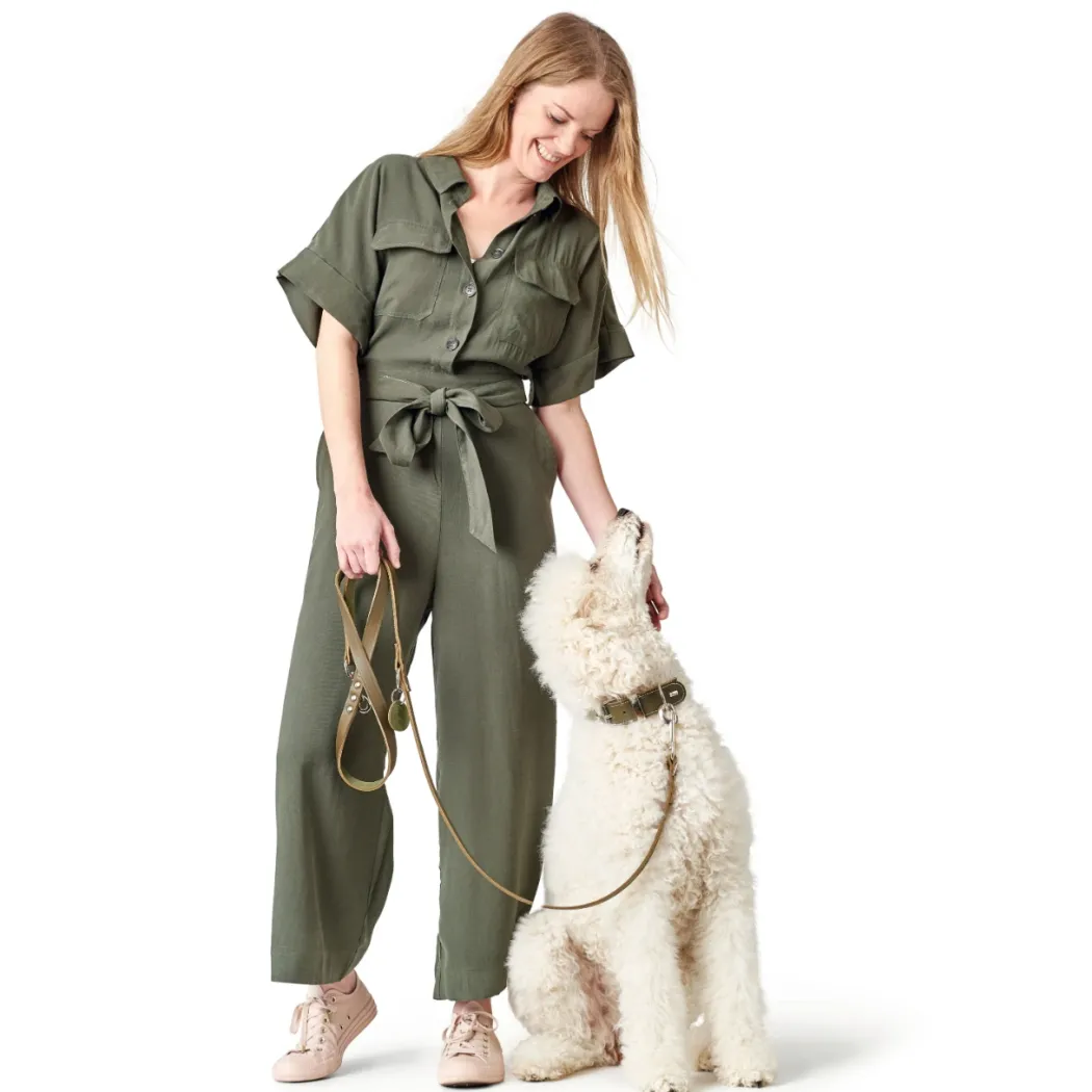 Hunter Aalborg Sport Oliven 47 hundehalsbånd - 37-43 cm
