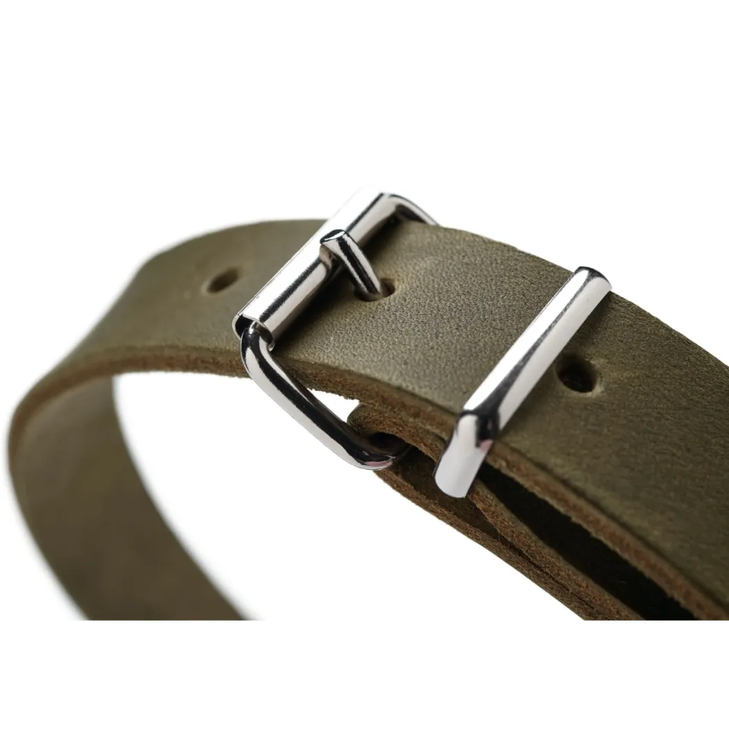 Hunter Aalborg Sport Oliven 47 hundehalsbånd - 37-43 cm