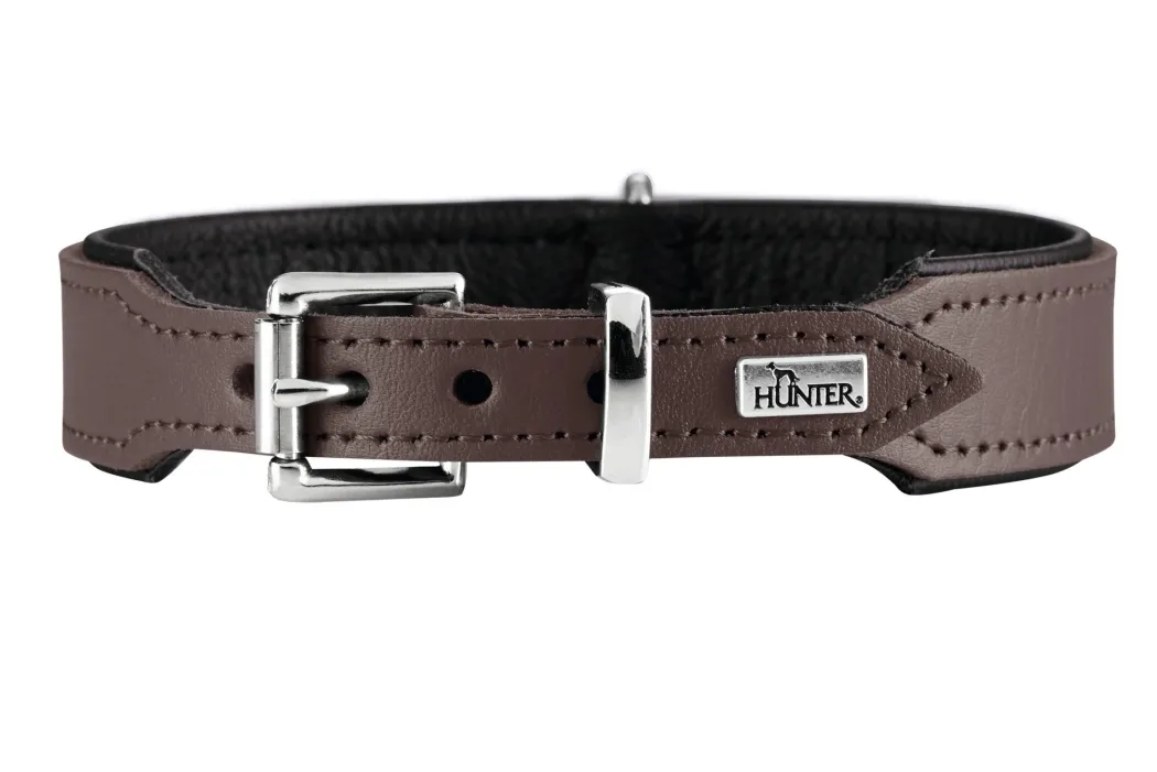 Hunter Basic halsbånd str.32 Brun - 24,0-28,5 cm