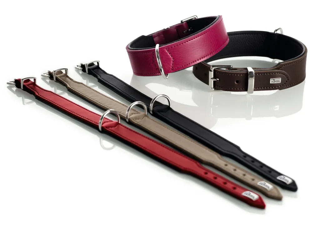 Hunter Basic halsbånd str.37 Brun - 30,0-34,5 cm