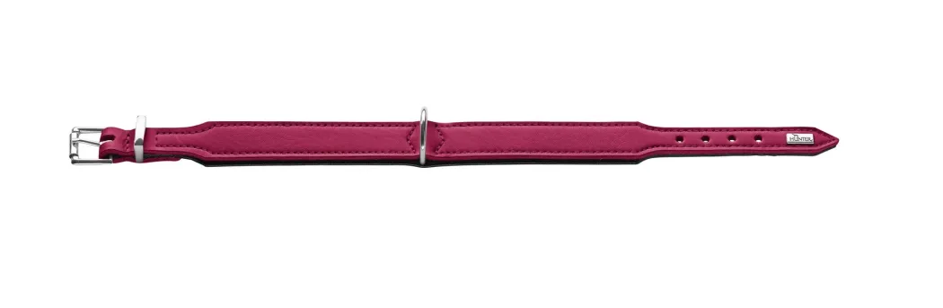 Hunter Basic halsbånd str.37 Pink - 30,0-34,5 cm