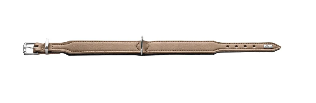 Hunter Basic halsbånd str.55 Stone - 41,0-49,0 cm