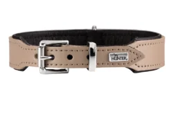 Hunter Basic halsbånd str.65 Stone - 51,0-58,5 cm