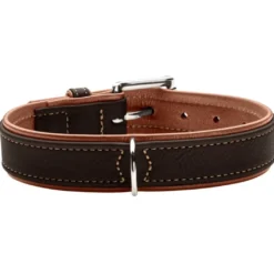 Hunter Canadian UP Hundehalsbånd Small 45 Cognac/Sort - 33-39 cm