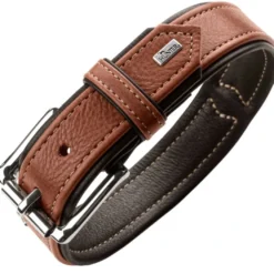 Hunter Canadian UP Hundehalsbånd Large 65 Cognac/Sort - 50-56 cm