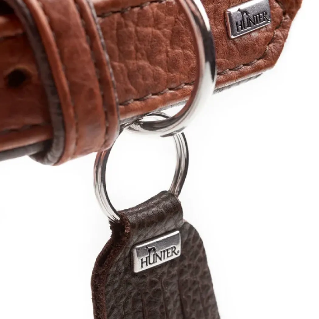 Hunter Cody 55 Cognac Mørkebrun hundehalsbånd - 42-48 cm