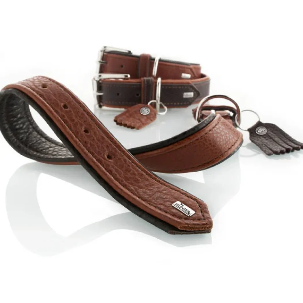 Hunter Cody 55 Cognac Mørkebrun hundehalsbånd - 42-48 cm