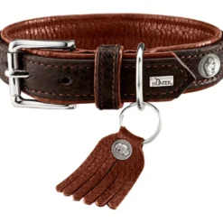 Hunter Cody 45 Mørkebrun Cognac hundehalsbånd - 33-39 cm